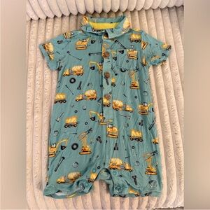 Posh Peanut | Bamboo | Construction Truck | Shortall | Baby Toddler 9-12 months